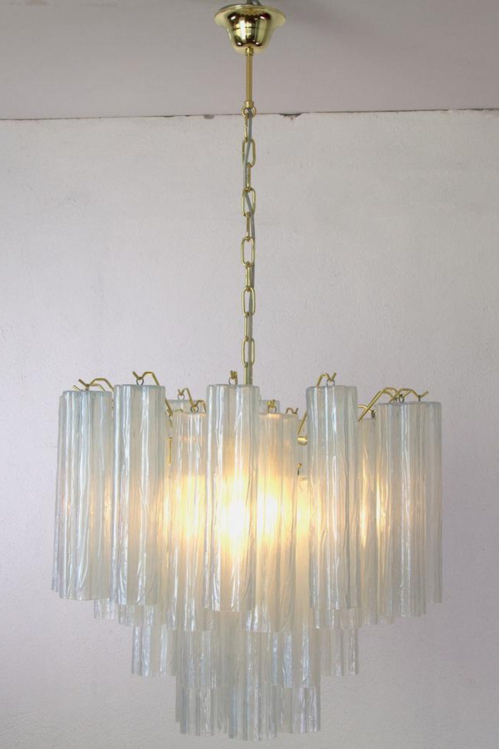 1990s Vintage Italian Opaline Glass Pendant Light - view 3 | morylighting