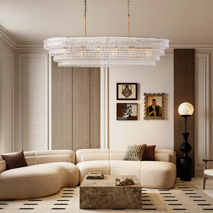Glacien Oval Chandelier 54"W/65"W