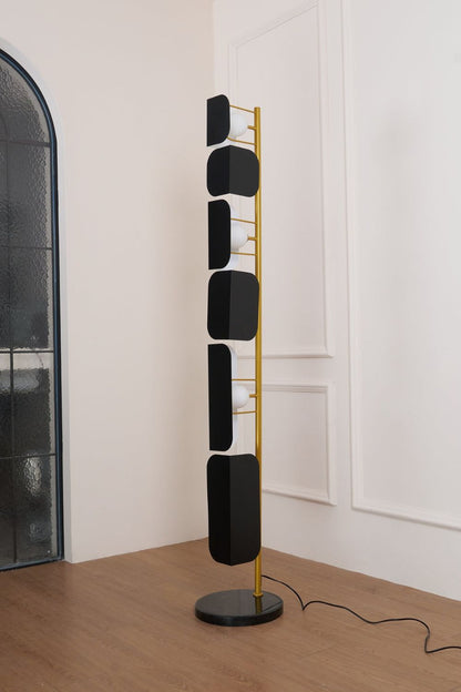 Leagan Stacked Panel Modern Floor Light - view 6 | morylighting
