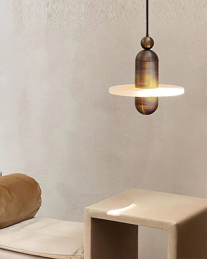 Alabaster Modern Marble Ring Pendant Light
