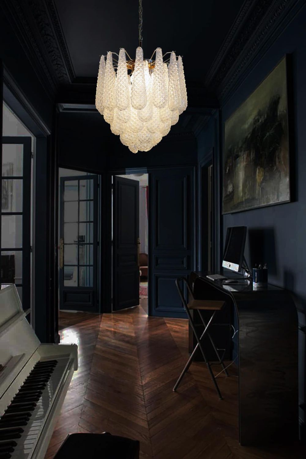 Murano Honeycomb Glass Chandelier - morylighting
