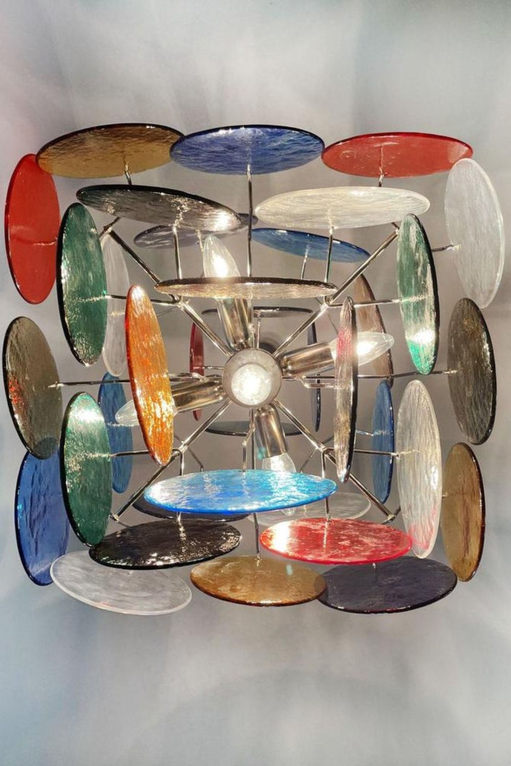 Art Glass Disc Pendant Light - view 13 | morylighting