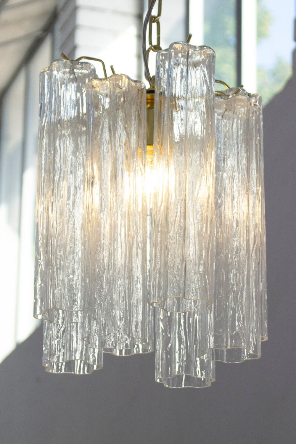 Vintage Art Glass Tronchi Pendant Light - view 3 | morylighting