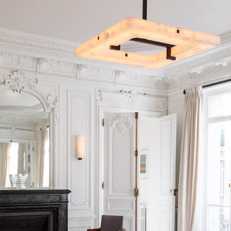 Glacera Square Alabaster Chandelier - morylighting