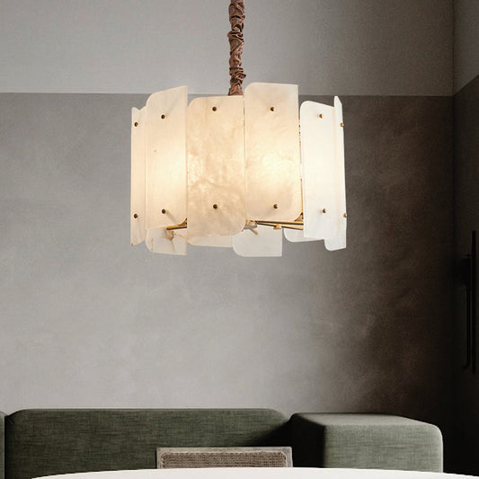 Lorry Alabaster Round Chandelier 20" 31"