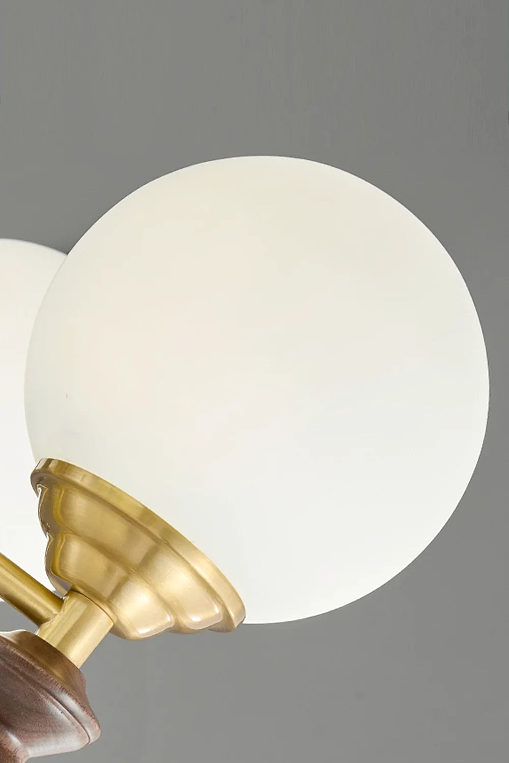 Vintage Globe Walnut Wood Chandelier - view 12 | morylighting