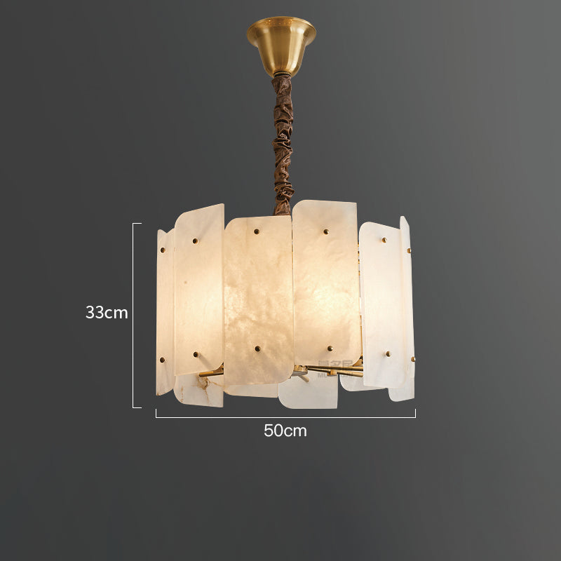 Lorry Alabaster Round Chandelier 20" 31"