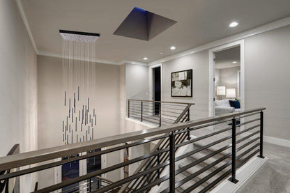 Bellini Square Tri-Tone Tubular Pendant Light Chandelier - morylighting