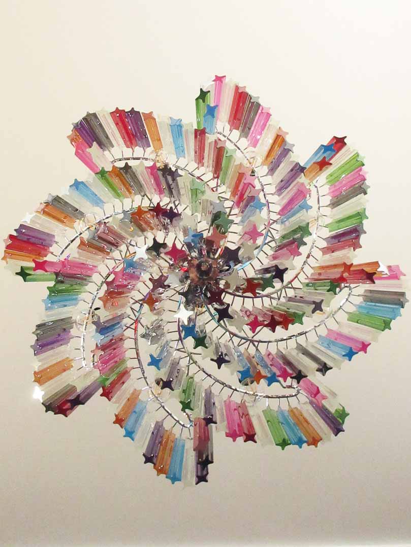 Murano Chandelier – 200 prisms – Multicolored