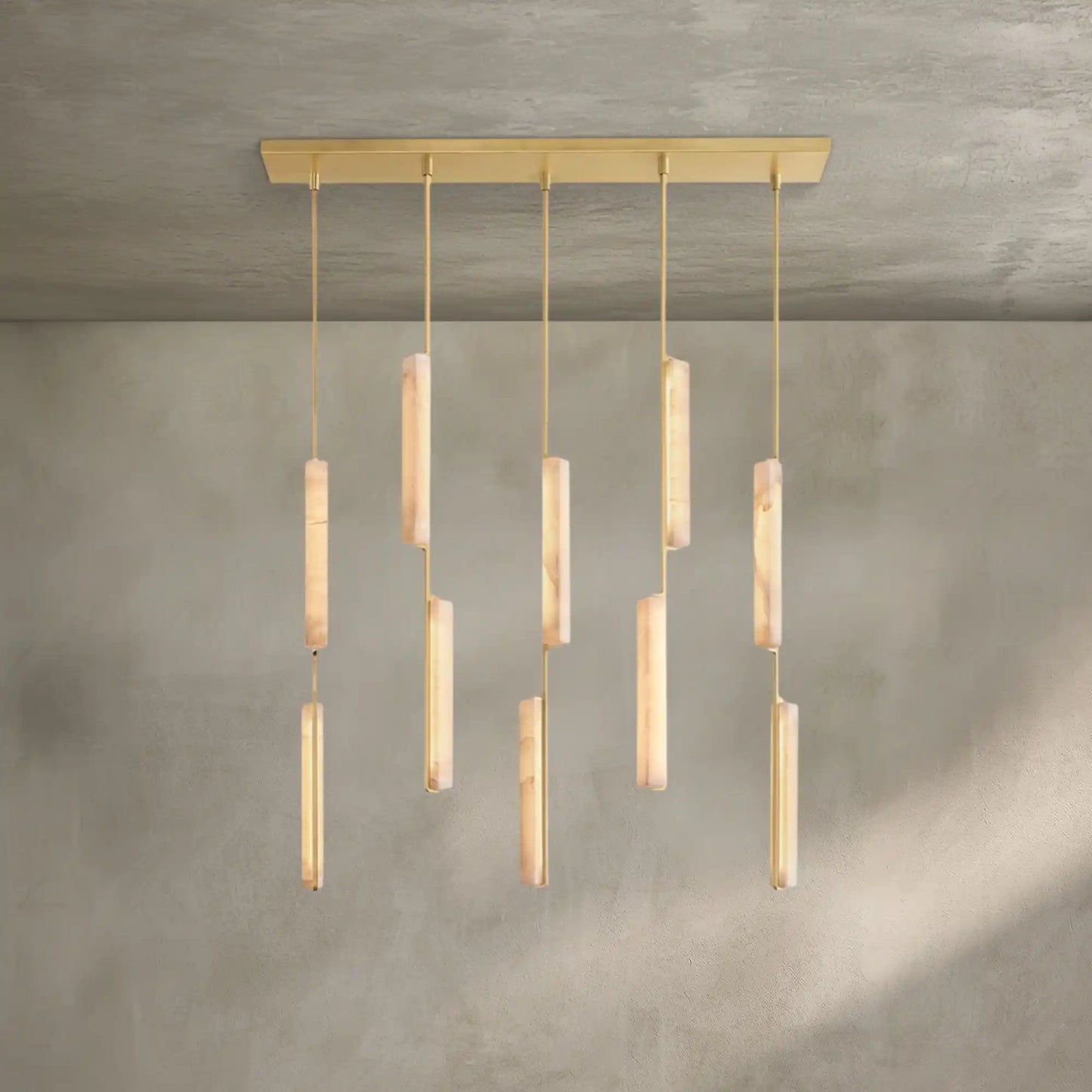 Auburn Alabaster Linear Chandelier 54''