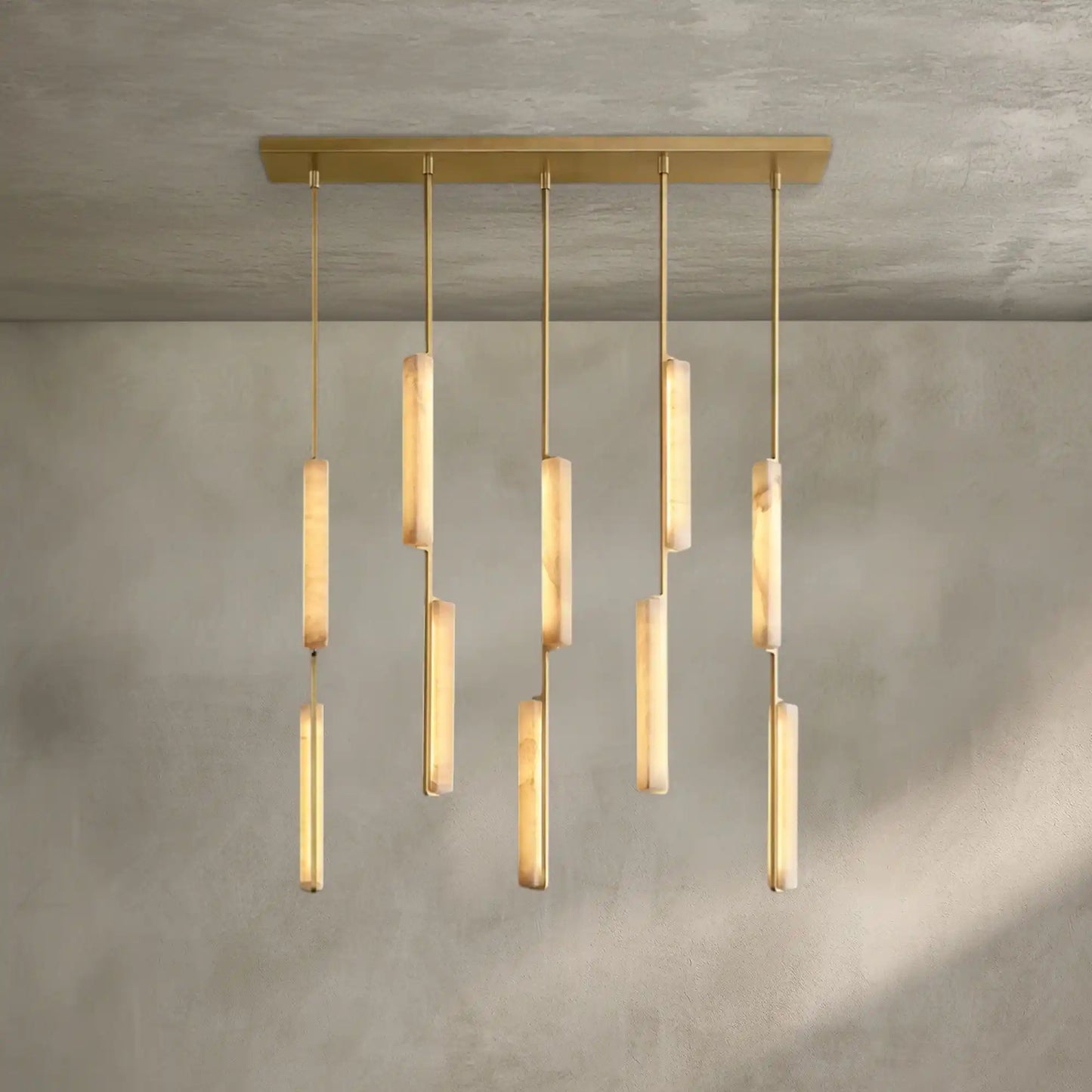 Auburn Alabaster Linear Chandelier 54''
