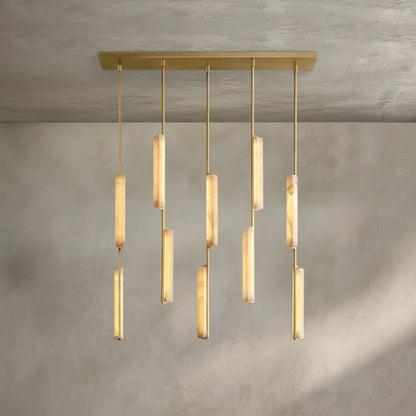 Auburn Alabaster Linear Chandelier 54''