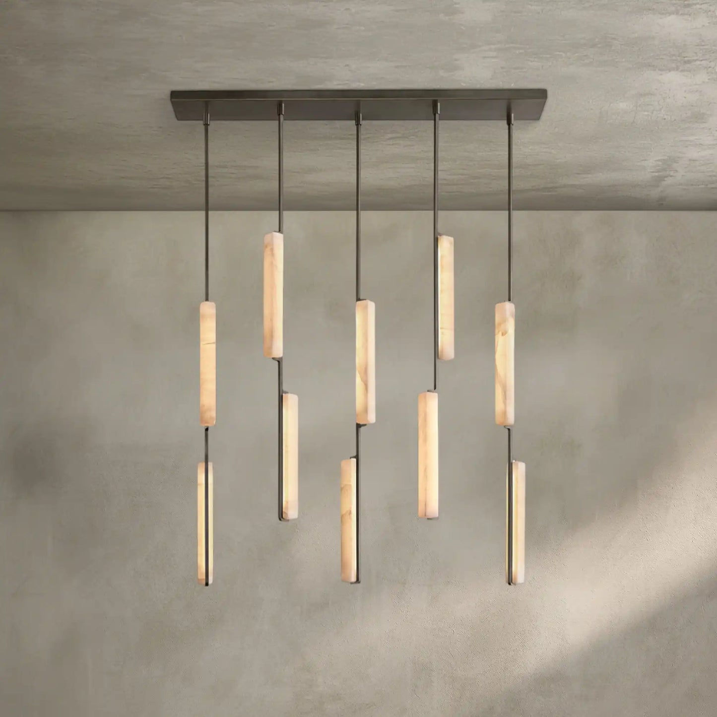 Auburn Alabaster Linear Chandelier 54''