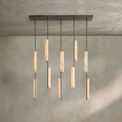 Auburn Alabaster Linear Chandelier 54''