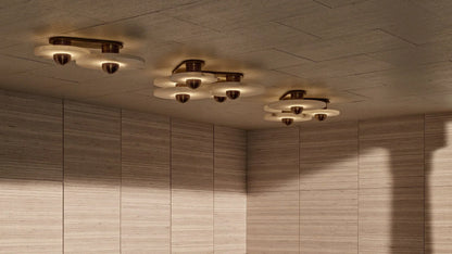 Median Alabaster Flush mount - 4 Surface