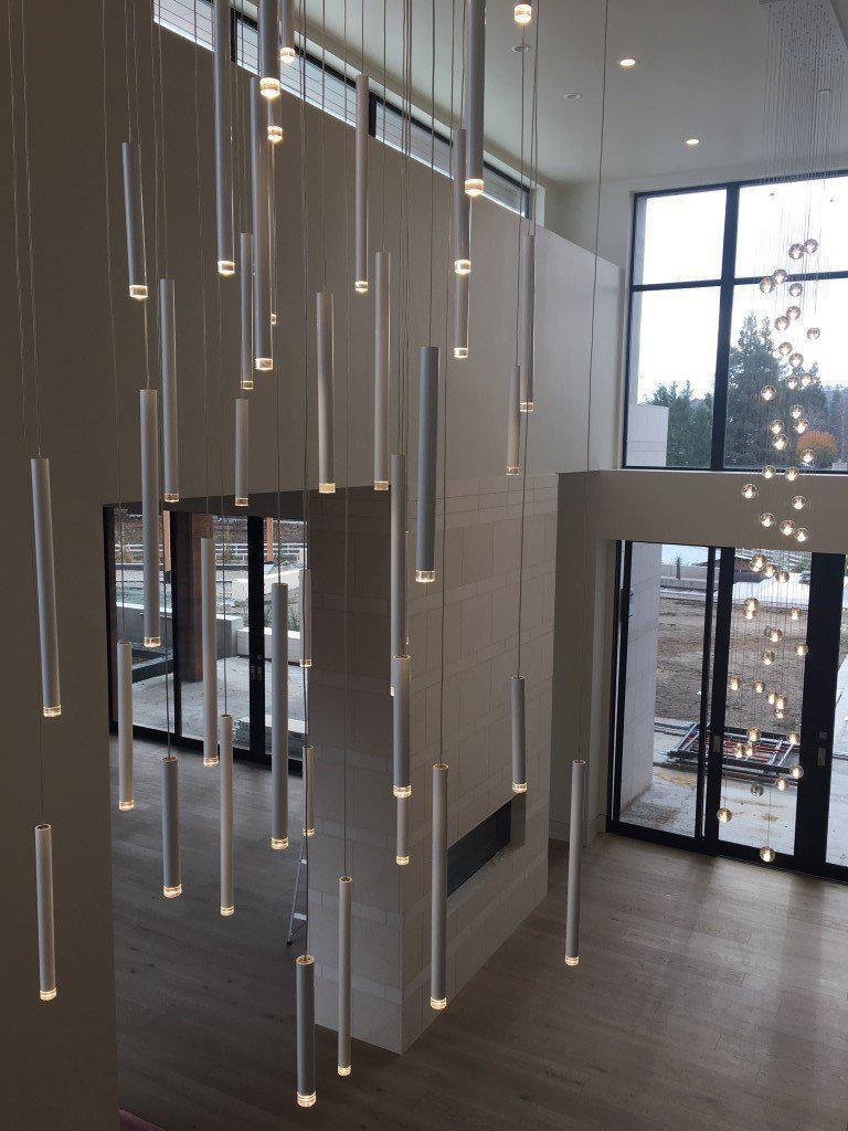 Bellini Rectangular Tubular Pendant Light Chandelier - morylighting