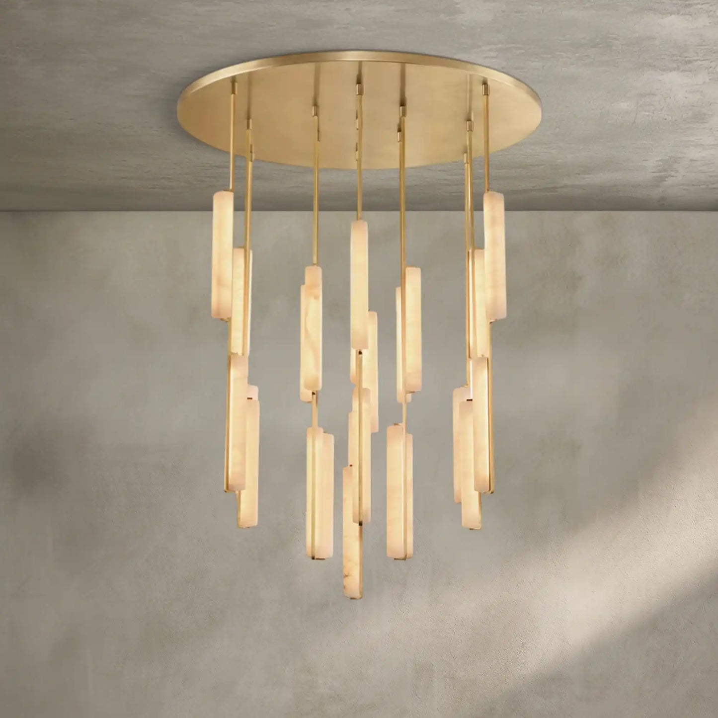 Auburn Alabaster Round Chandelier 24'' 40'' 56''