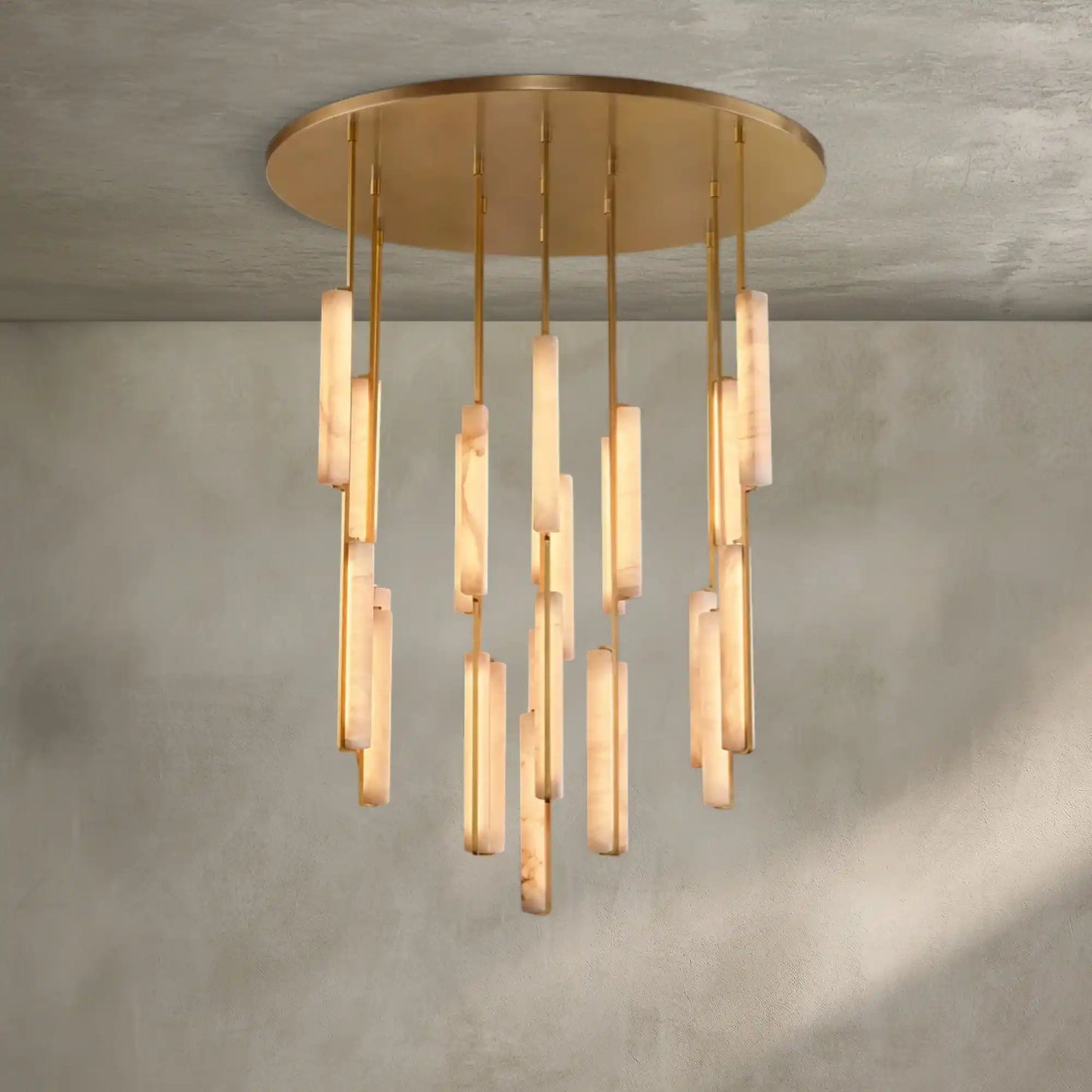 Auburn Alabaster Round Chandelier 24'' 40'' 56''
