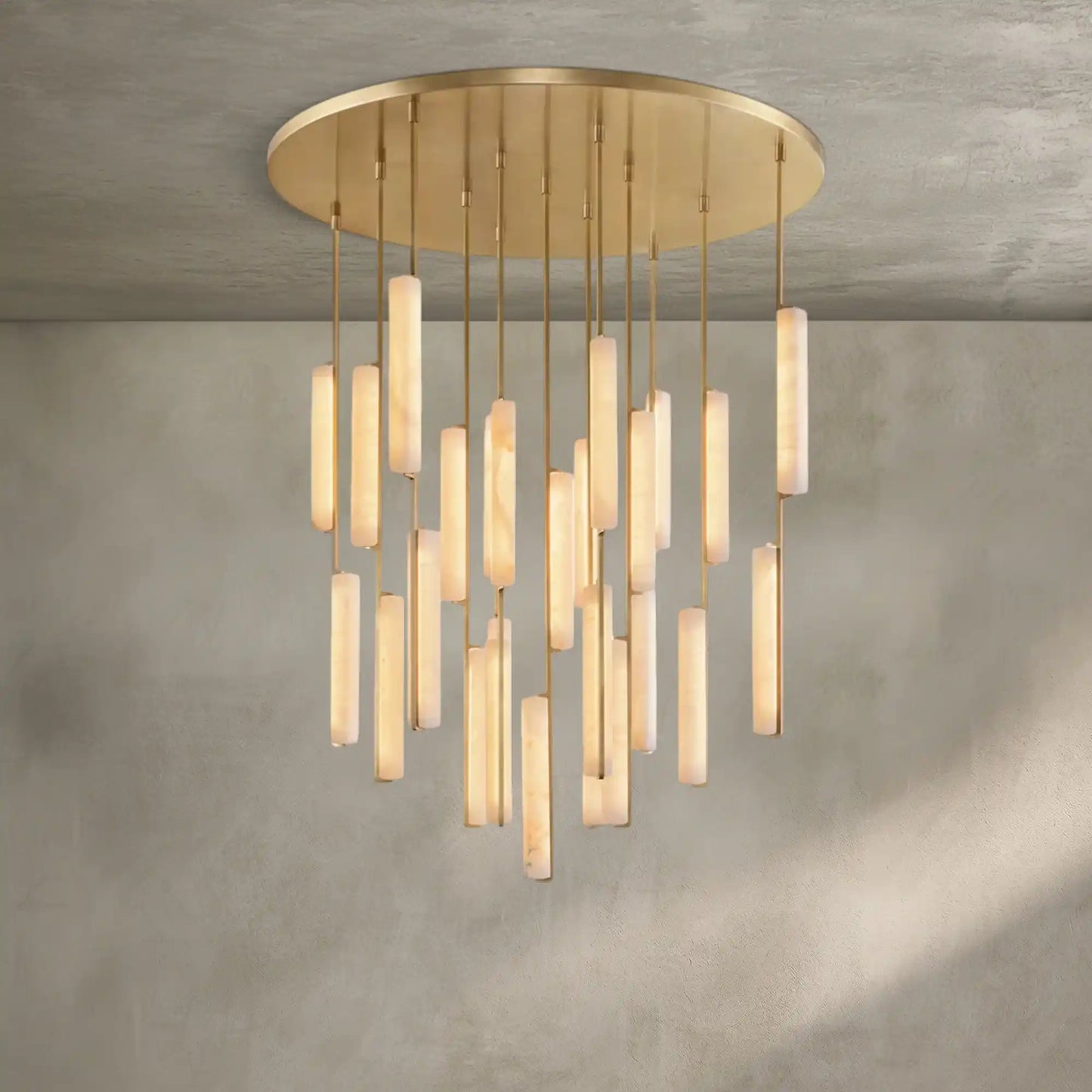 Auburn Alabaster Round Chandelier 24'' 40'' 56''