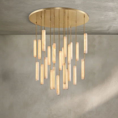 Auburn Alabaster Round Chandelier 24'' 40'' 56''