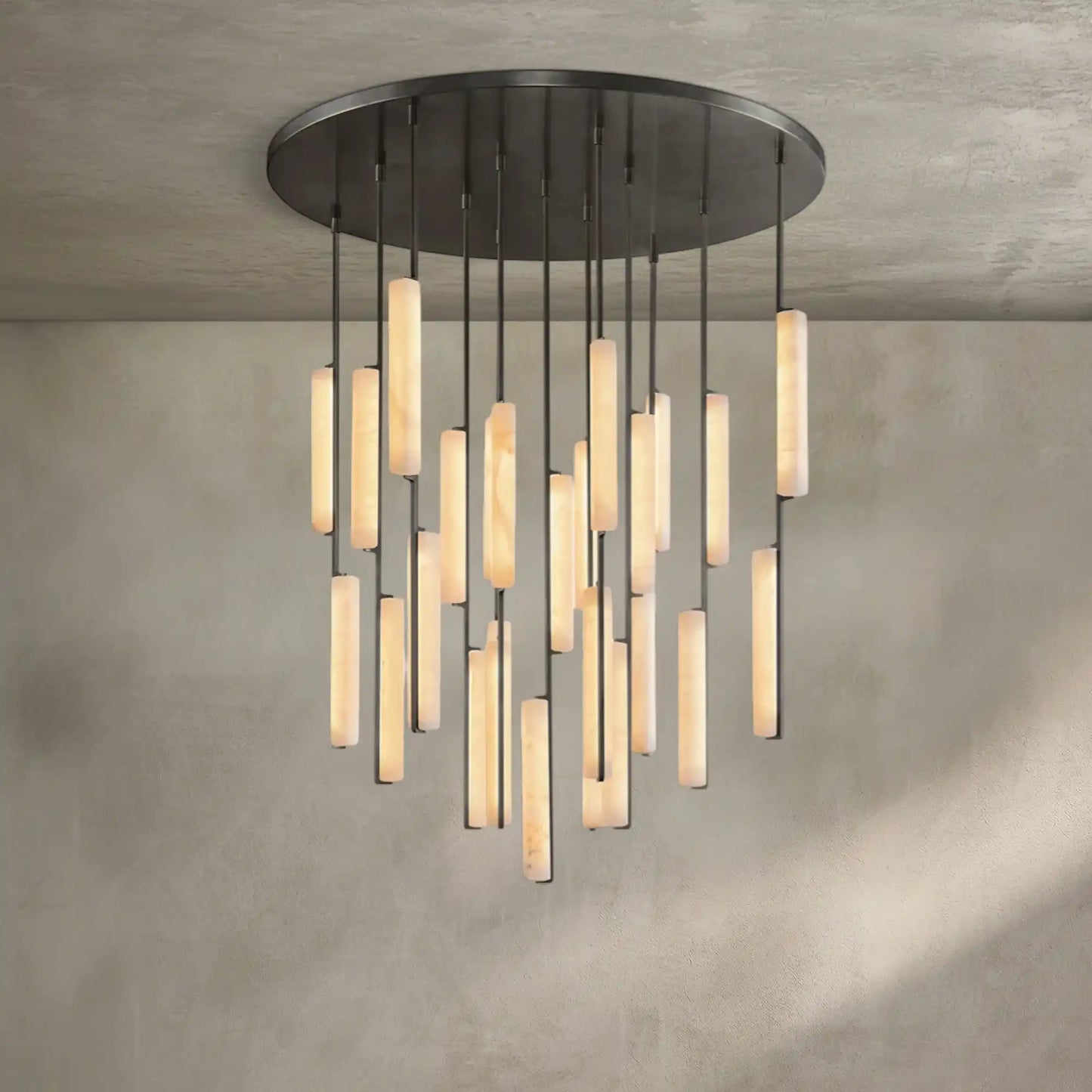 Auburn Alabaster Round Chandelier 24'' 40'' 56''