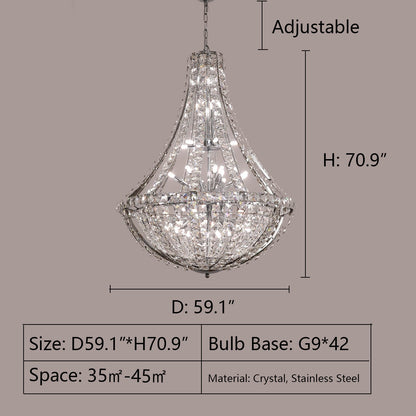 Morylighting Grand Lumina K9 Crystal Chandelier - Background Shot