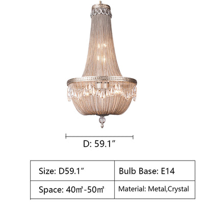 Morylighting Grand Lumina Metal Art Crystal Chandelier - Background Shot