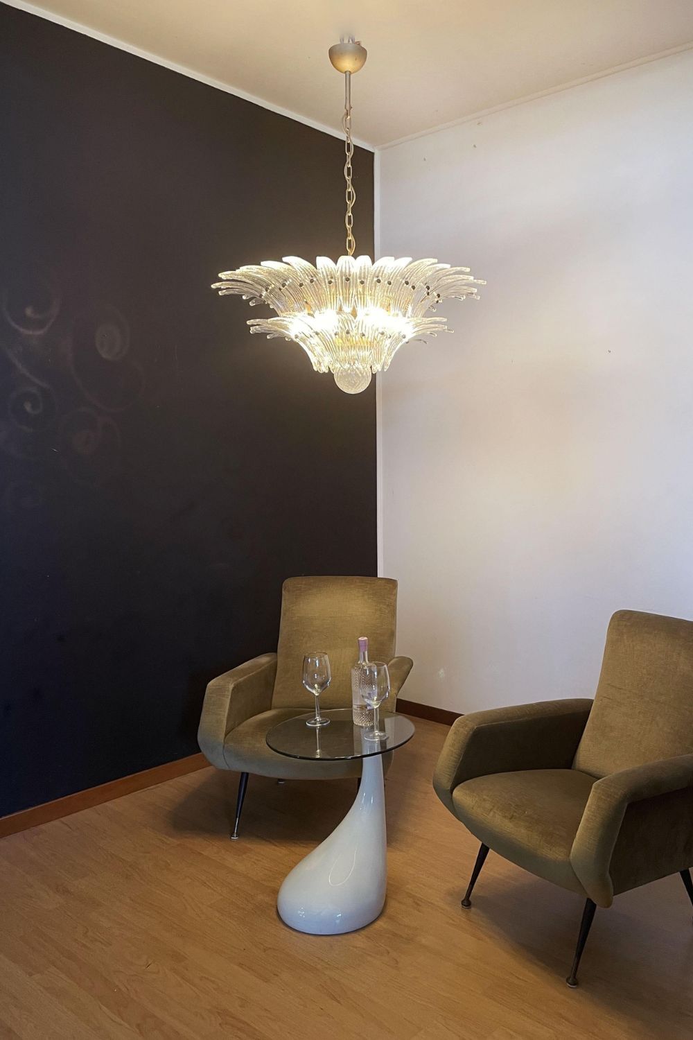 Original Art Palmette Crystal Chandelier - view 2 | morylighting