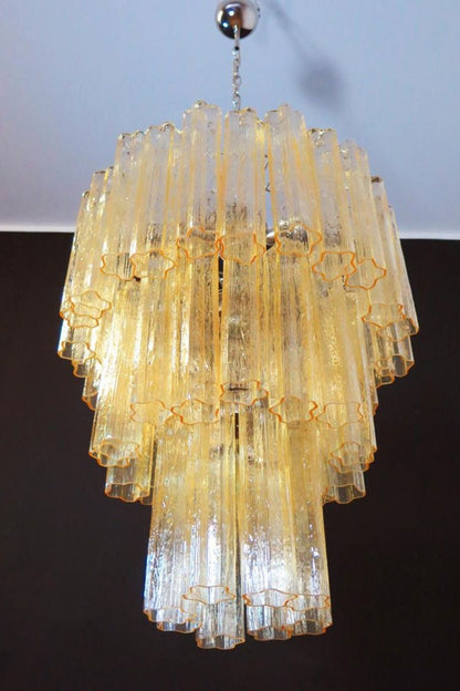 Three-Tier Yellow  Glass Art Chandelier - view 13 | morylighting