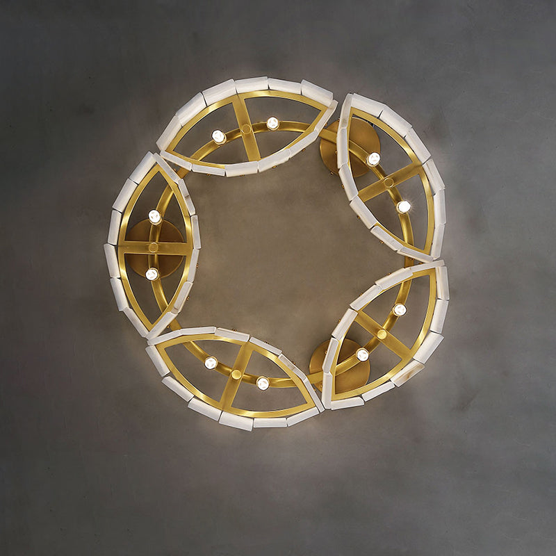 Morylighting Alabaster Aura Flush Mount Ceiling Lamp - Background Shot