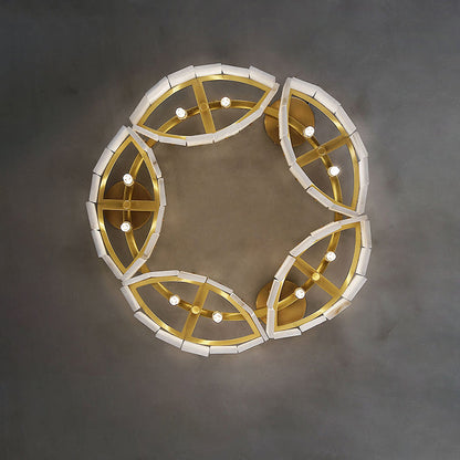 Morylighting Alabaster Aura Flush Mount Ceiling Lamp - Background Shot
