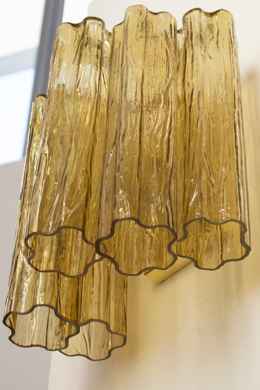 Italian Art amber glass tube wall lamp - view 9 | morylighting