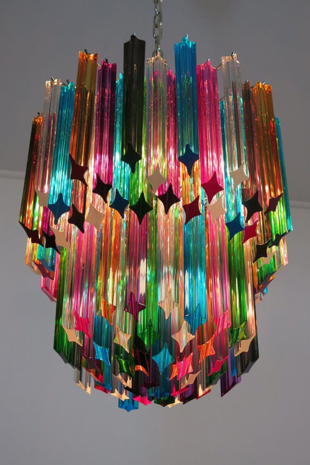 Quadridri Multicolor Prism Chandelier - view 8 | morylighting