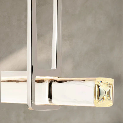 Auburn Crystal Single Bar Linear Chandelier