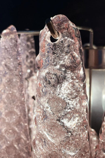 1970s Pink Art Glass Petal Wall Lamp - view 13 | morylighting