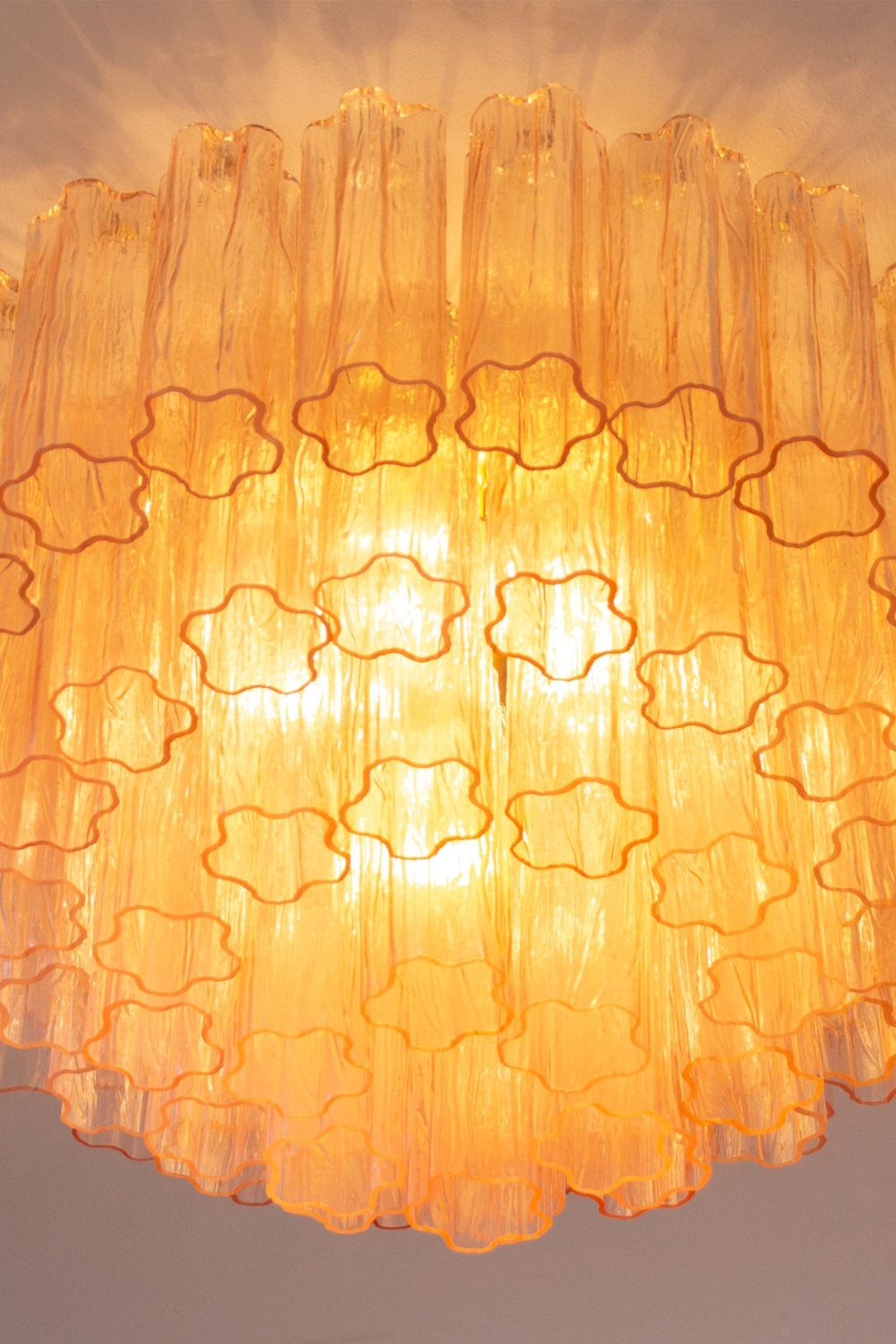 Large Pink Art Glass Tronchi Ceiling Light - view 5 | morylighting