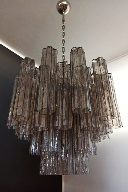 Smoked Art Glass 36-Tube Chandelier - view 6 | morylighting