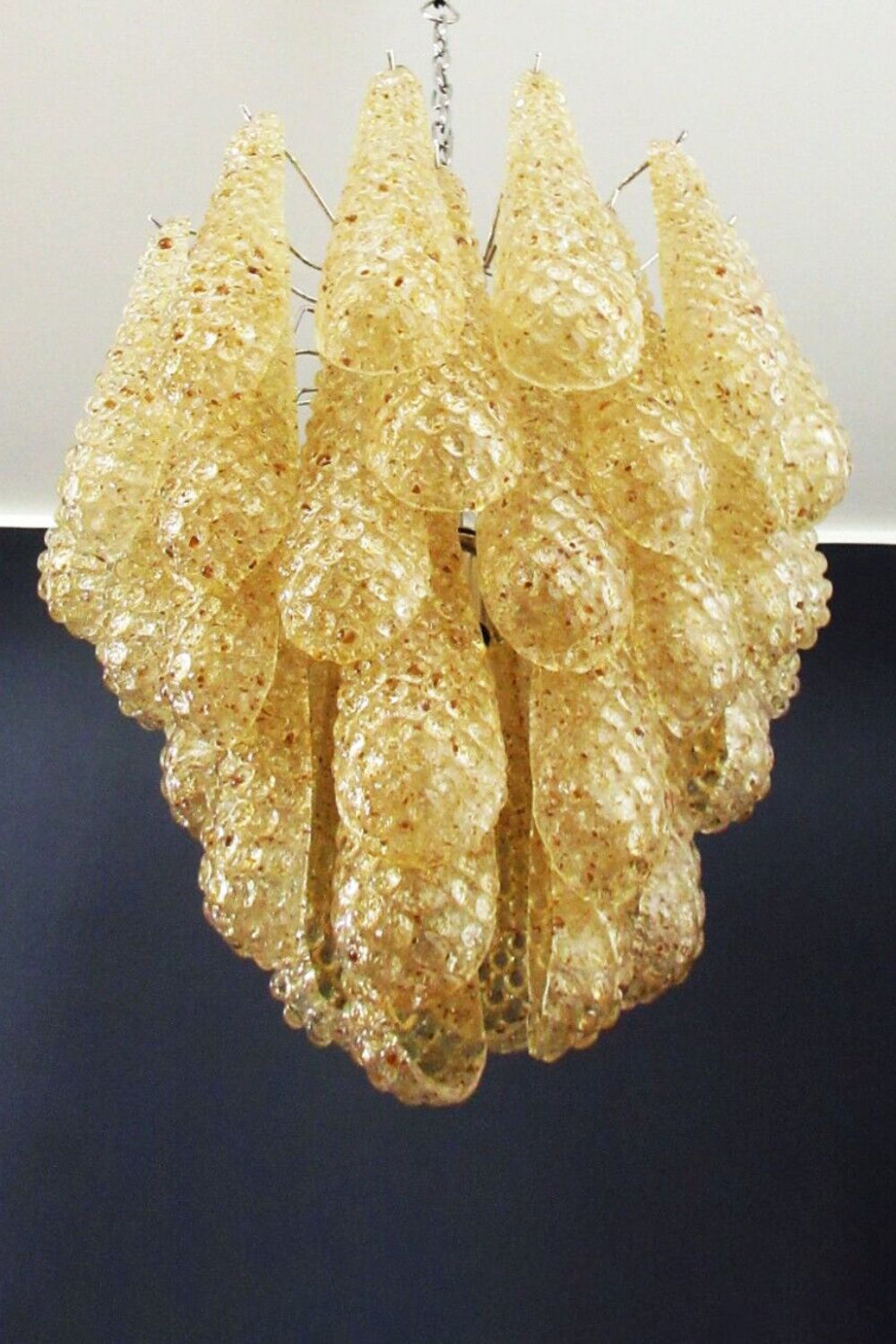 Art Handcrafted Golden Glass Chandelier - view 8 | morylighting