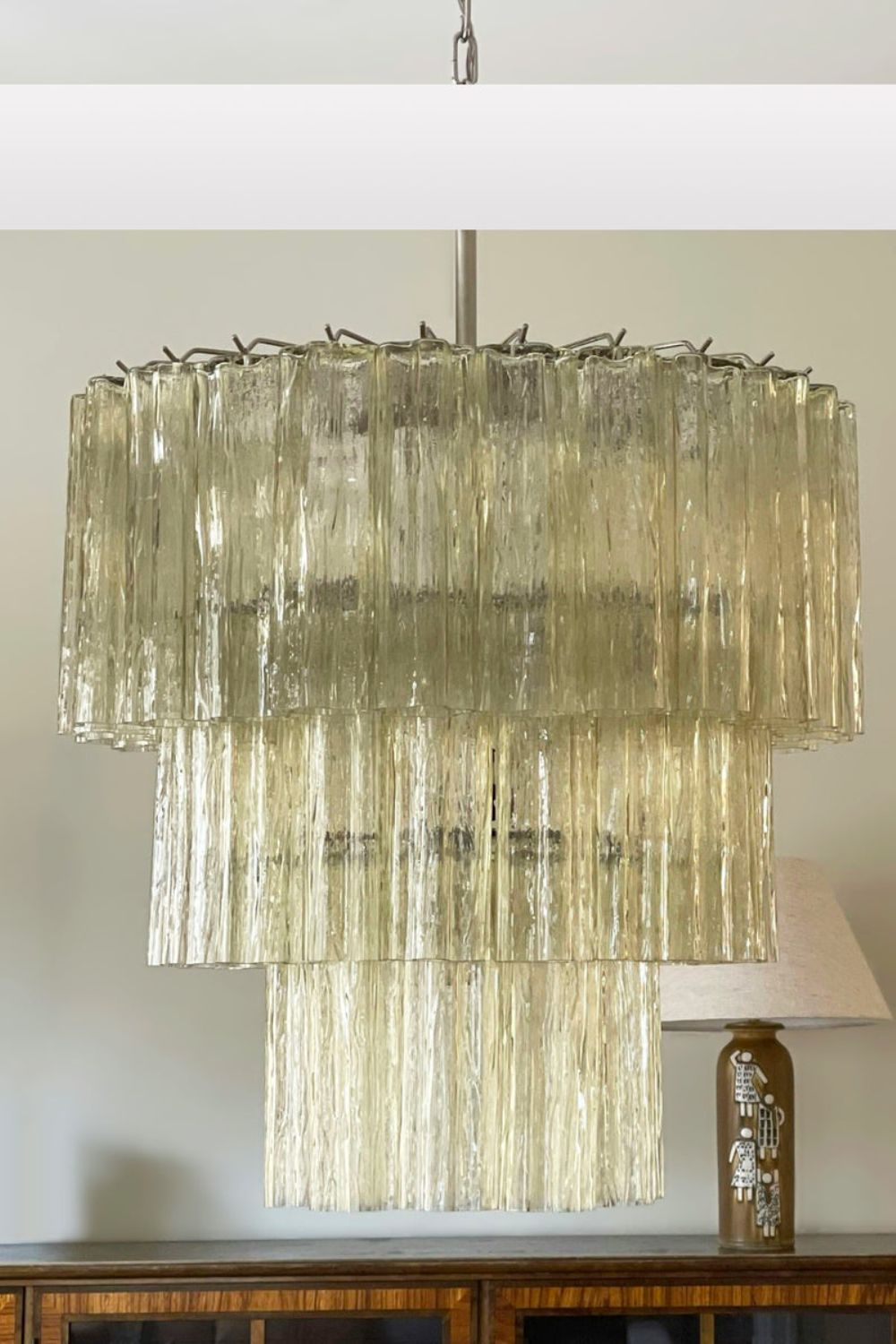 Amber Honey Art Glass Tube Chandelier - view 5 | morylighting