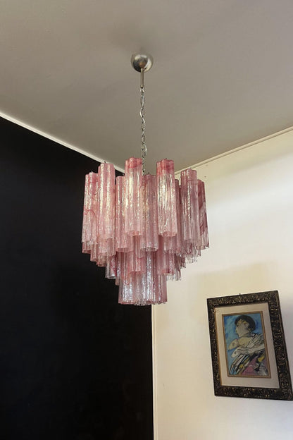 Pink Art Glass Tree Branch Chandelier - view 3 | morylighting