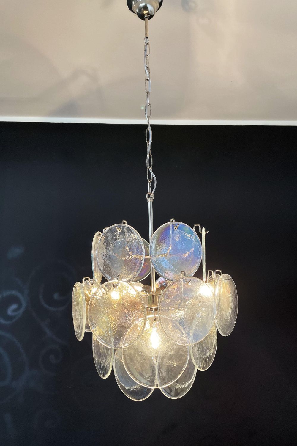 Iridescent Mid-Century Modern Art Chandelier - view 4 | morylighting