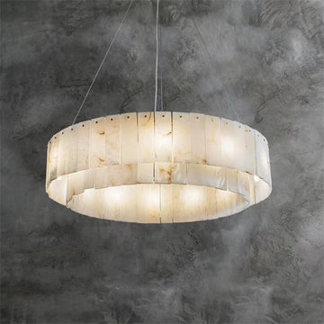 Brendra Alabaster 2-Tier Round Chandelier - morylighting