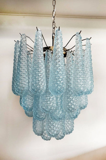 Vintage Italian Blue Art Teardrop Chandelier - view 10 | morylighting