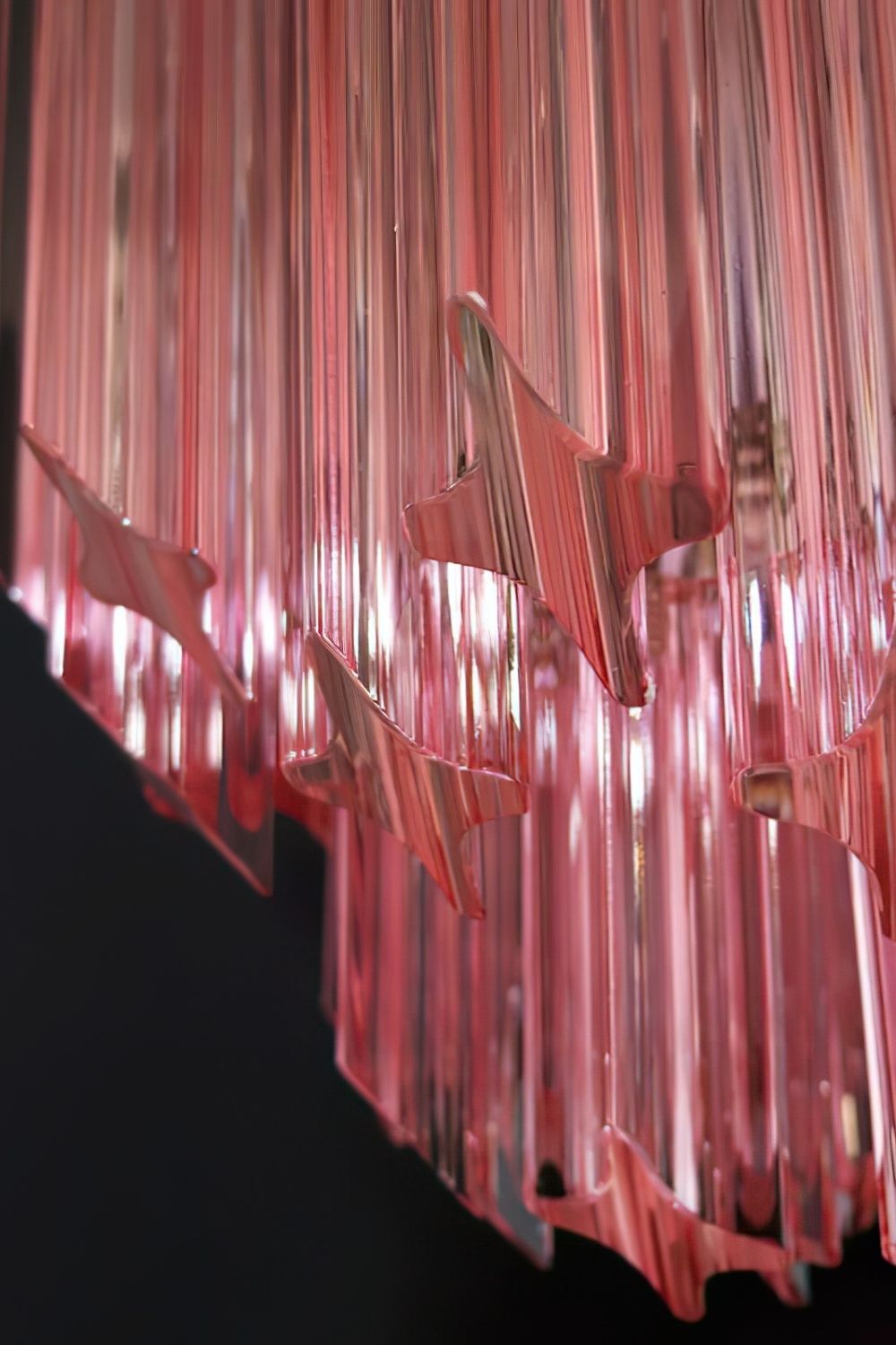 Art Pink Quadriedri Glass Chandelier - view 8 | morylighting