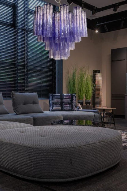 Amethyst Art Glass Pendant Chandelier - view 7 | morylighting