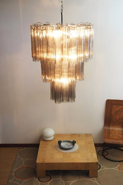 Smoked three-tier Art chandelier - view 4 | morylighting