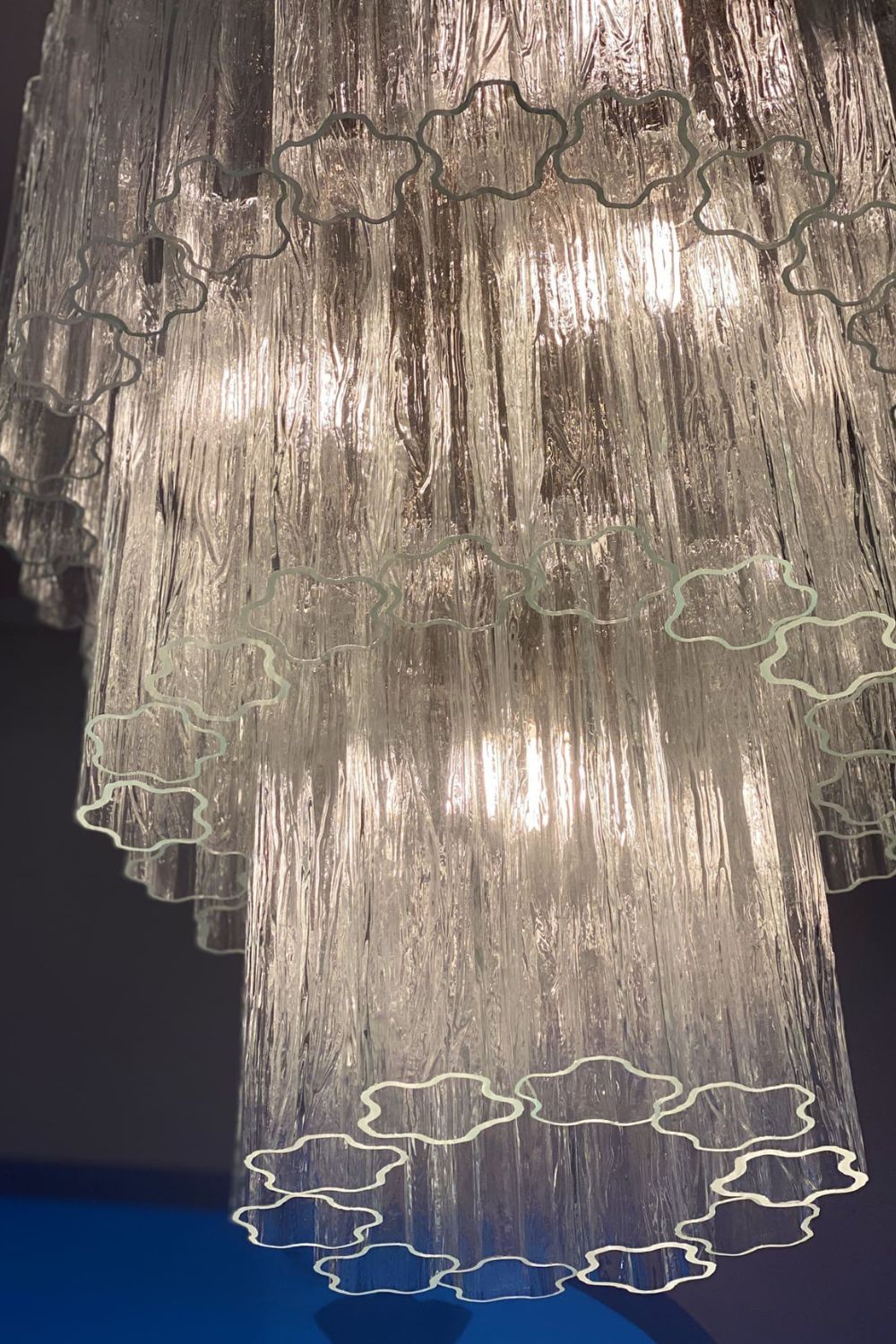 52-Tube Clear Art Glass Chandelier - view 10 | morylighting