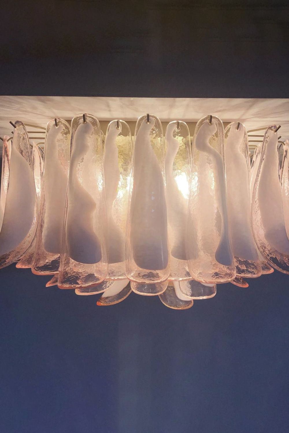 1990s Italian Art Pink Flower Chandelier - view 8 | morylighting