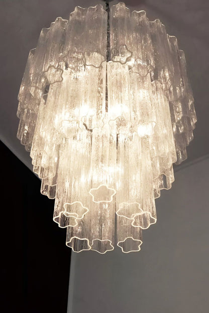 Art Venetian Clear Glass Tube Chandelier - view 14 | morylighting