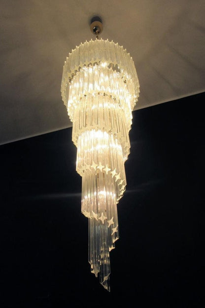 Venini Art Spiral Crystal Chandelier - view 4 | morylighting